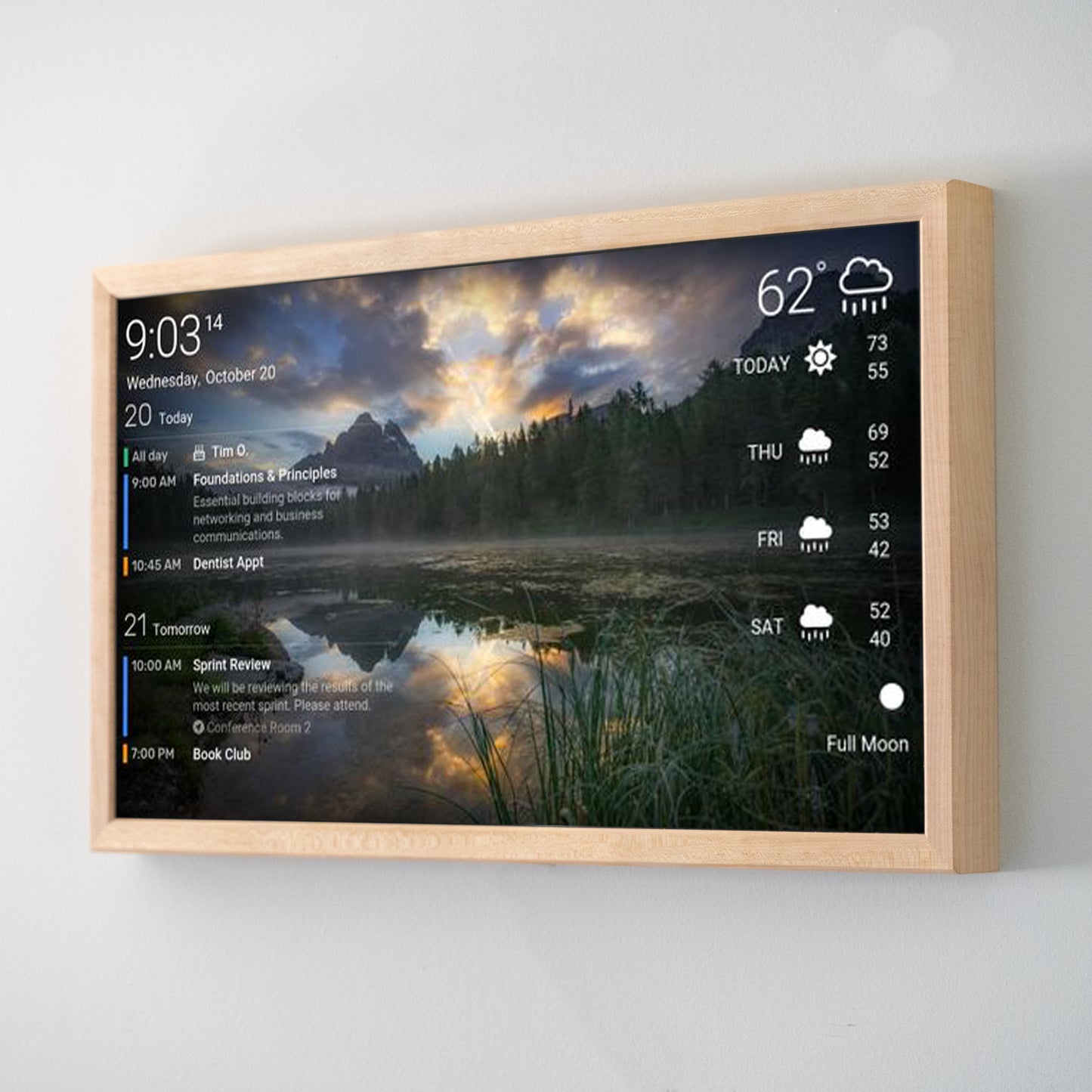 32" Smart Digital Wall Display - HD Screen with WiFi Calendar & Raspberry Pi