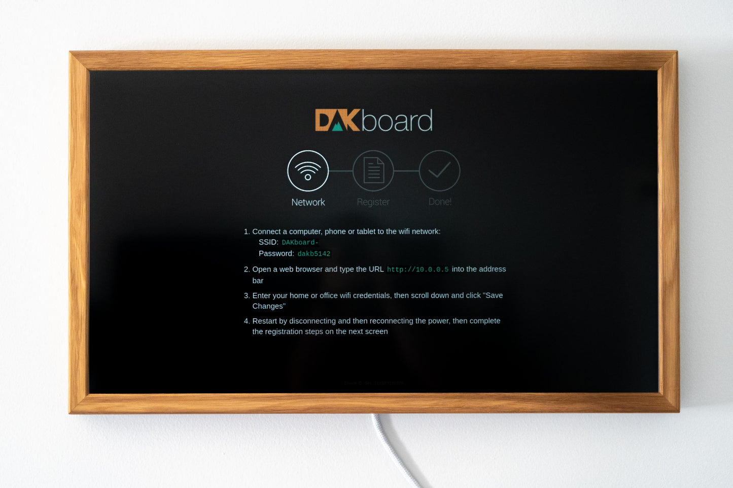 32" Smart Digital Wall Display - HD Screen with WiFi Calendar & Raspberry Pi