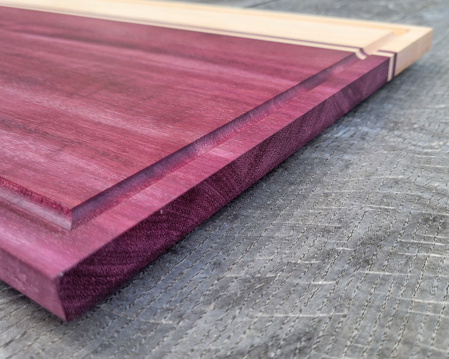 XL - 24" x 14" Meat Prep Board | Cutting | Serving | BBQ | Charcuterie | Maple/Purpleheart