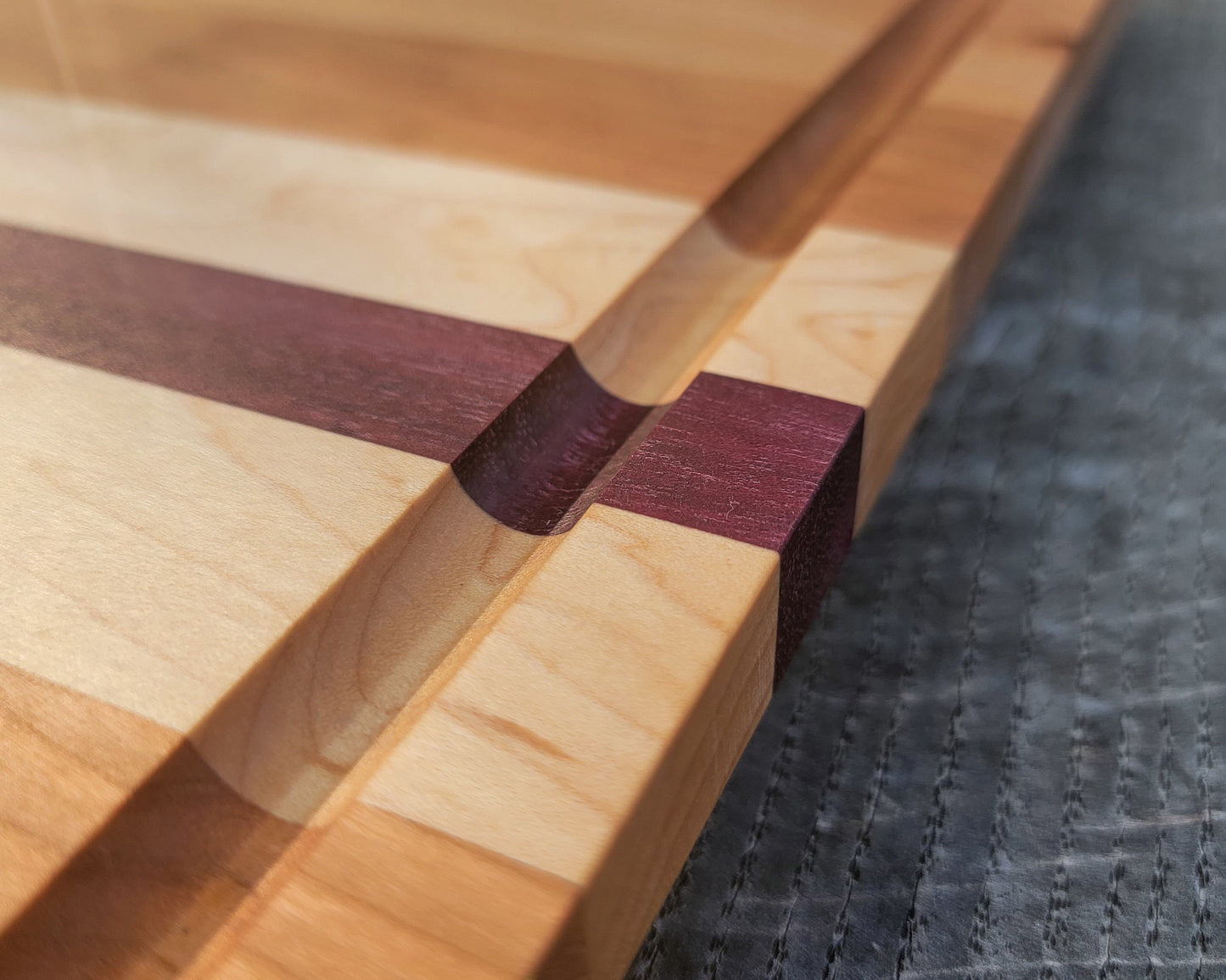 XL - 24" x 14" Meat Prep Board | Cutting | Chopping | Serving | BBQ | Charcuterie | Cherry/Maple/Purpleheart