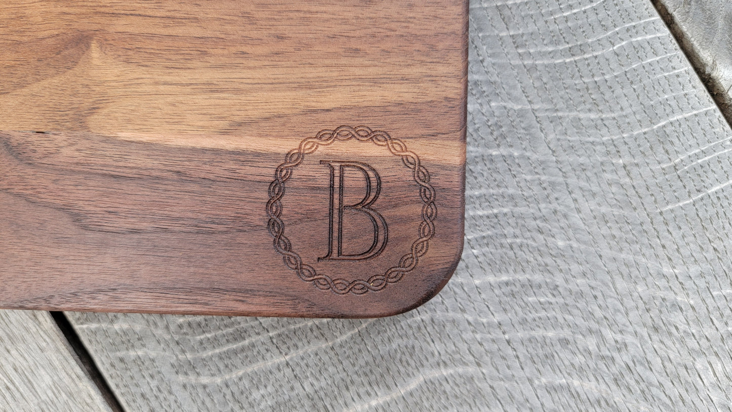 Large Personalized Cutting Board | Charcuterie | Serving | Walnut