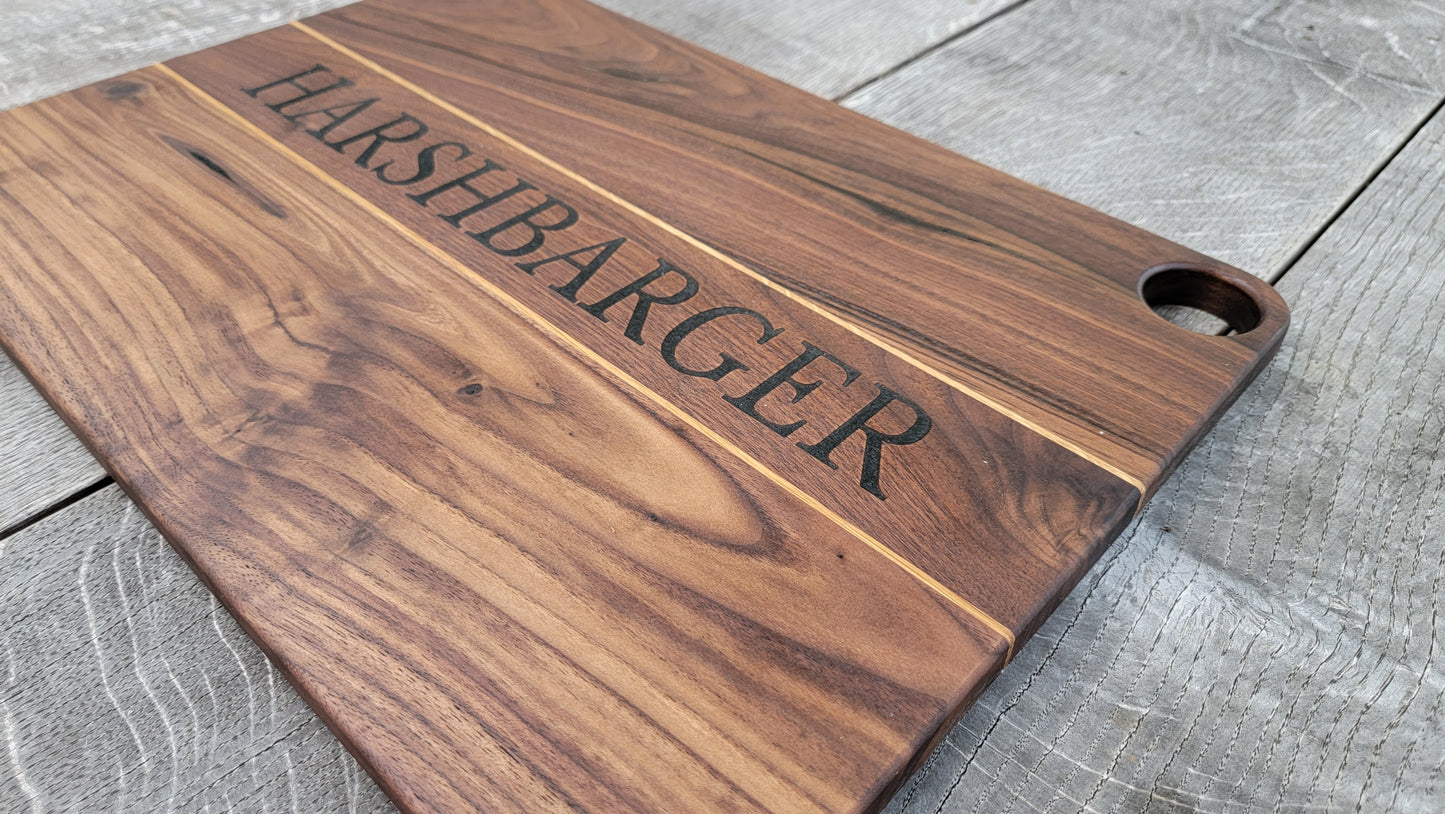 Large Personalized Cutting Board | Charcuterie | Serving | Walnut