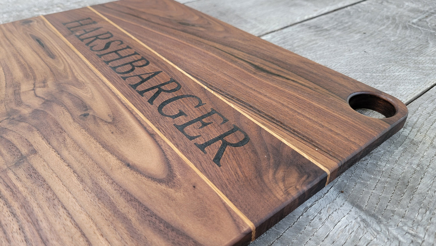 Large Personalized Cutting Board | Charcuterie | Serving | Walnut