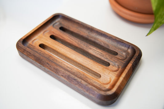 Handmade Walnut Wood Soap Tray
