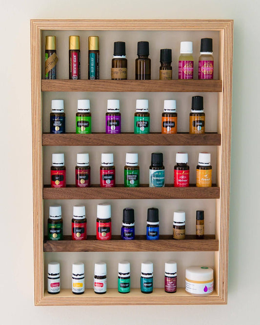 Essential Oil Shelf - Modern Walnut & Plywood